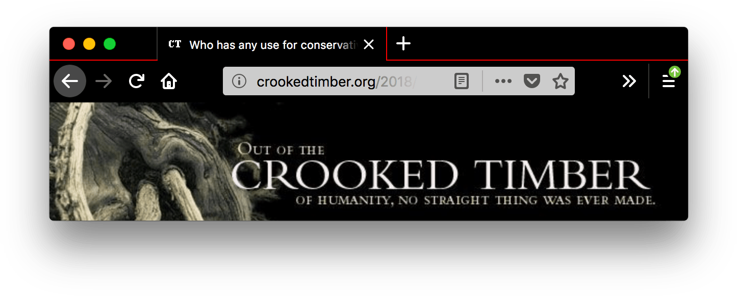 Firefox Browser Tab View Crooked Timber