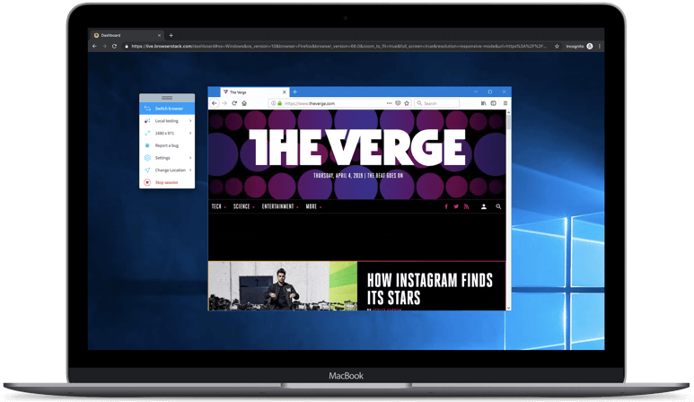 Firefox Browseron Mac Book The Verge Website