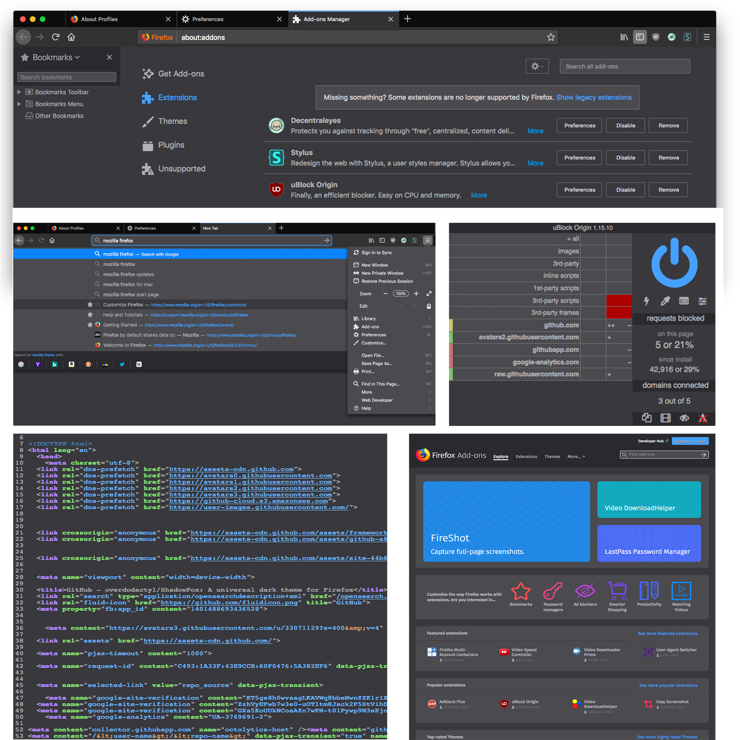 Firefox Multiple Windows Developer Tools