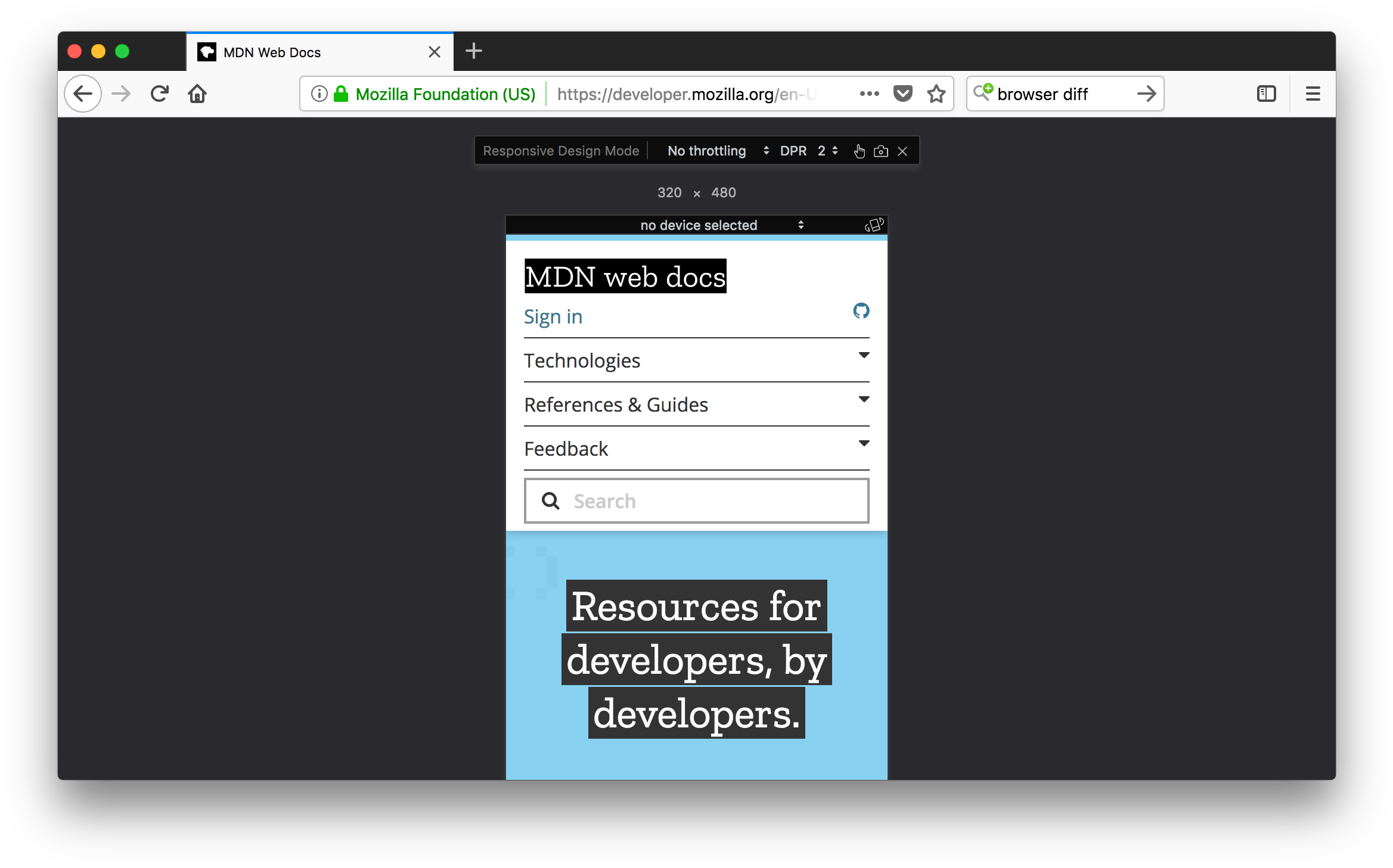 Firefox Responsive Design Mode M D N Web Docs