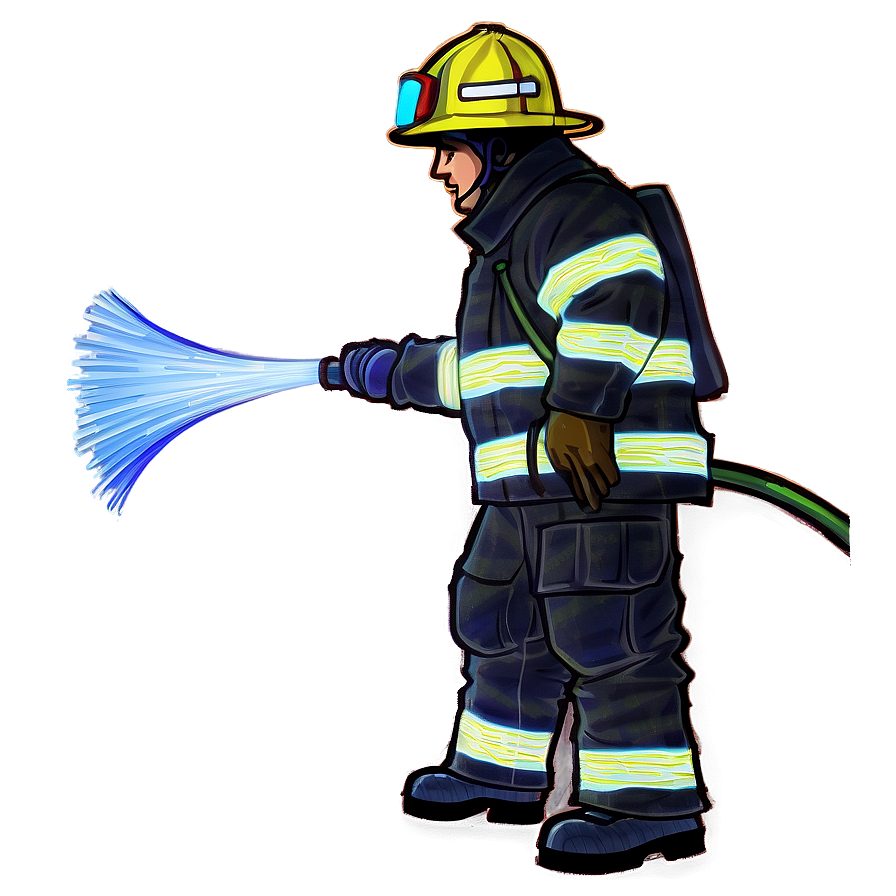 Fireman With Hose Png 20