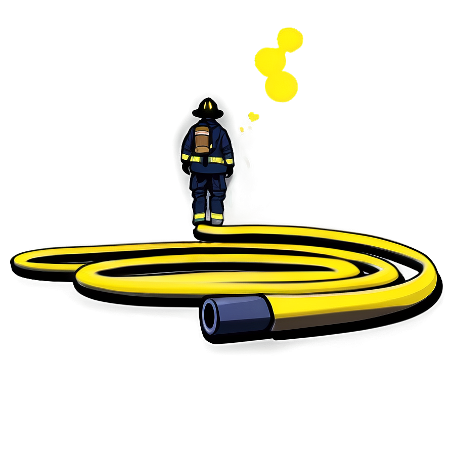 Fireman With Hose Png Byg