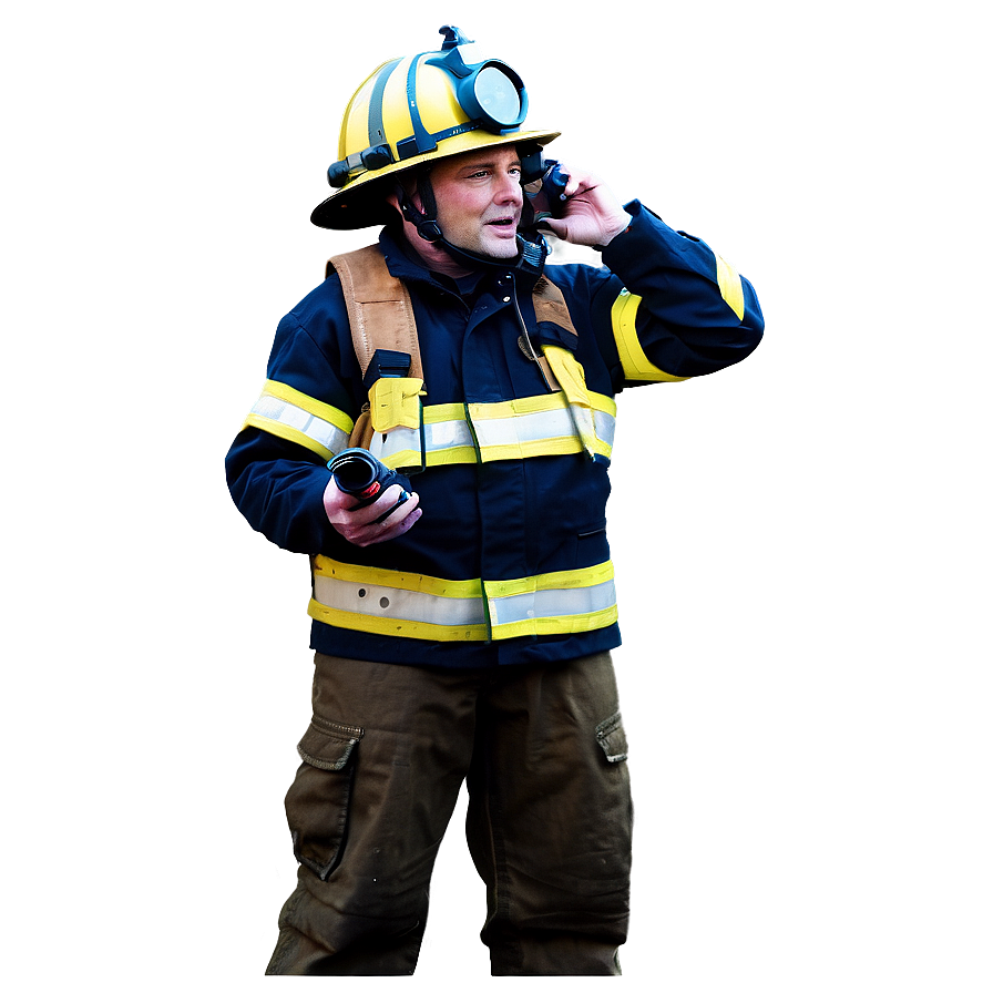 Fireman With Walkie Talkie Png Fjd98