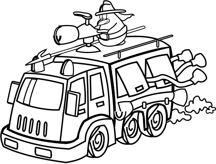 Firetruck Coloring Page