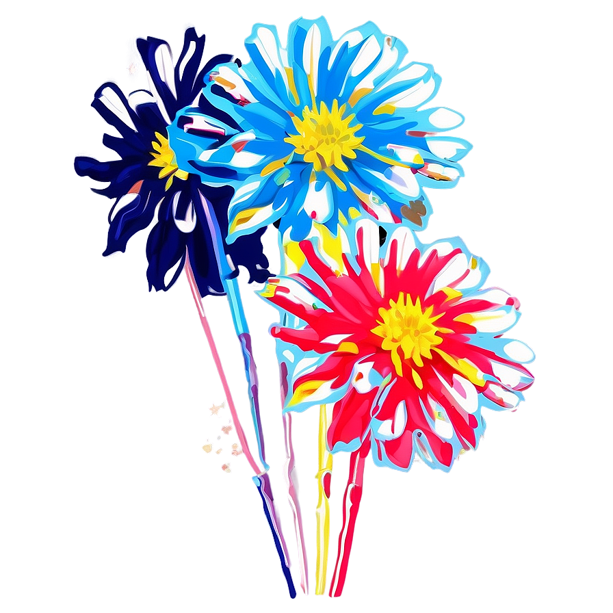 Firework Dahlia Explosion Png Rcj36