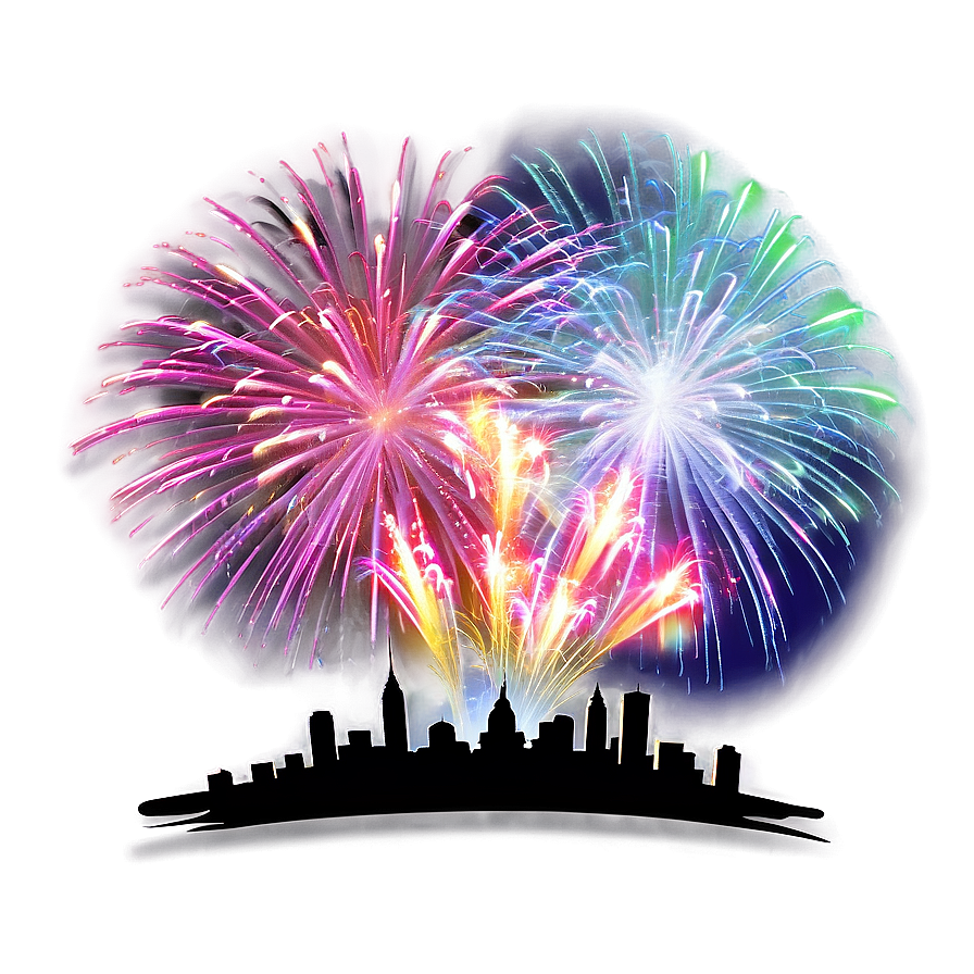 Fireworks Display Over City Photo Png Kbe92