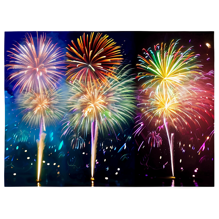 Fireworks Over Water Png Jbt