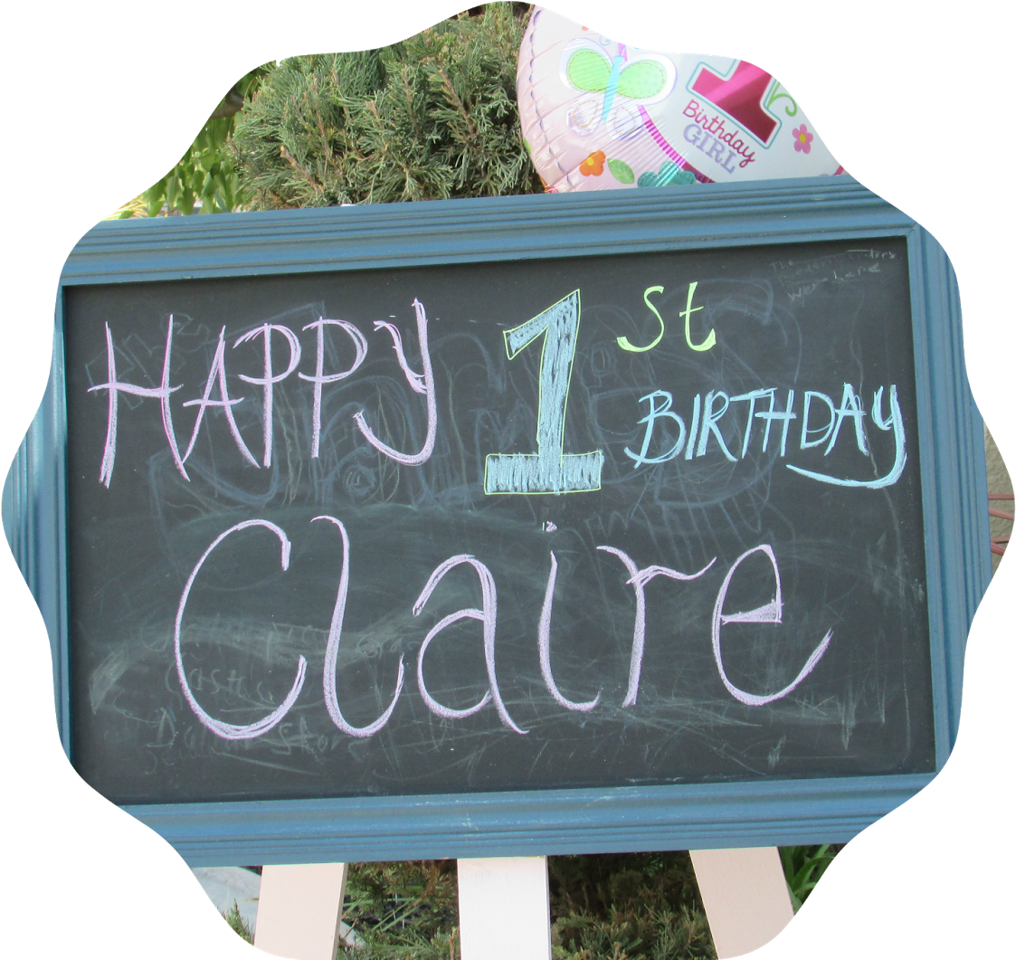 First Birthday Blackboard Celebration