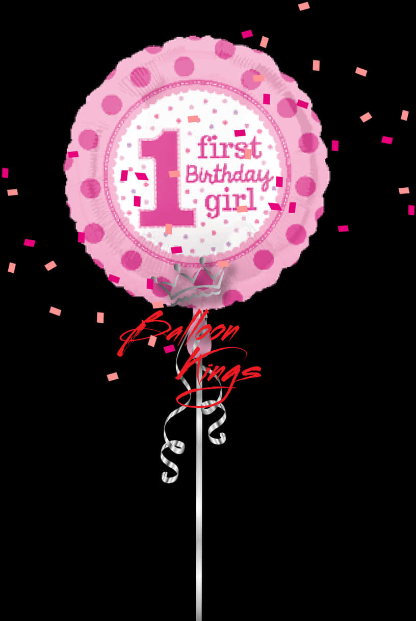 First Birthday Girl Balloon