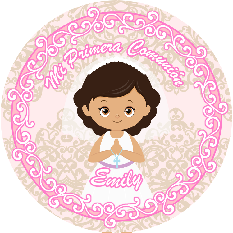 First Communion Celebration Plate Design