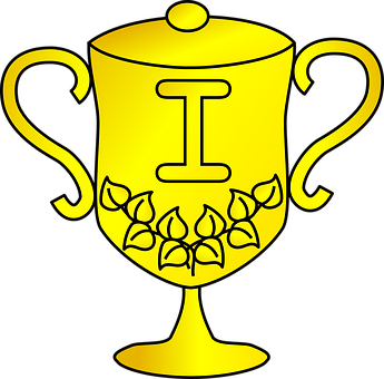 First Place Trophy Vector Illustration