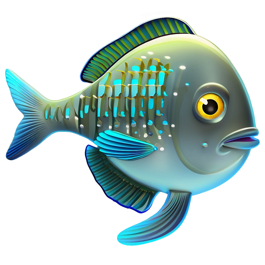 Fish Cartoon Character Transparent Png Cgb24