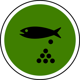 Fish Icon Green Background