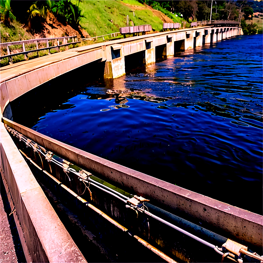 Fish Ladder At River Dam Png 78