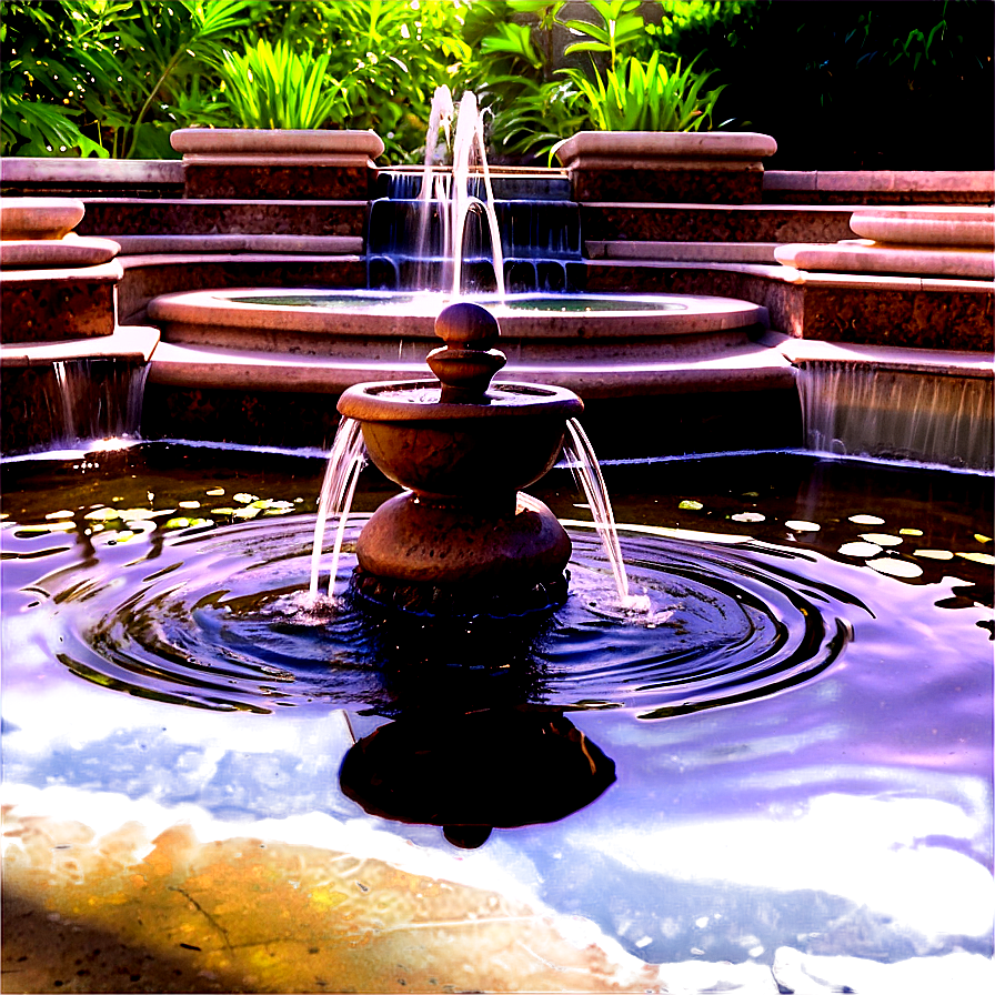 Fish Pond Fountain Png 06122024