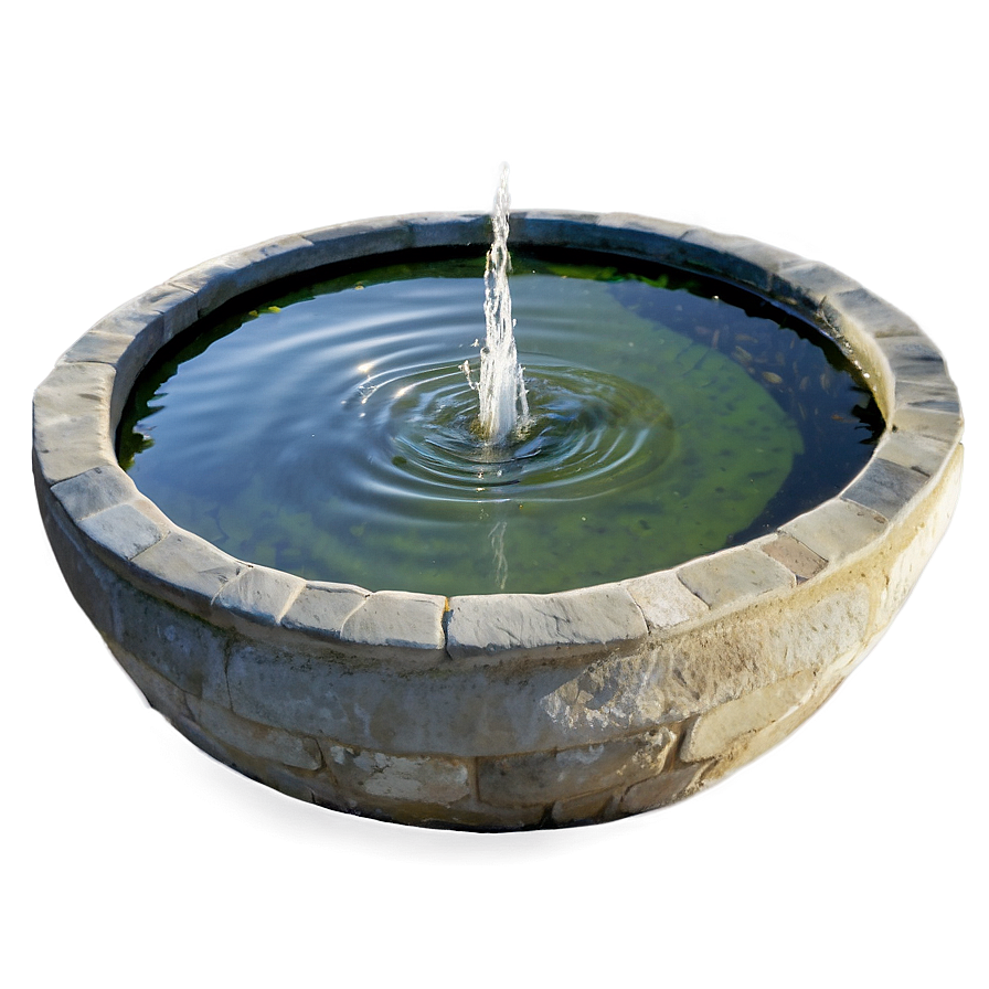 Fish Pond Fountain Png 06122024