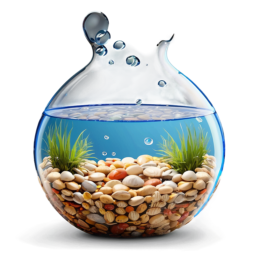 Fishbowl With Pebbles Png 06212024