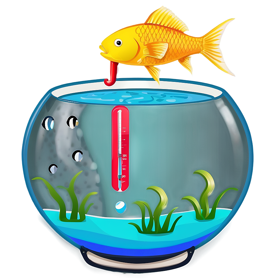 Fishbowl With Thermometer Png 8