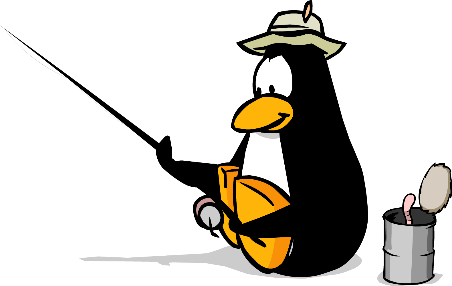 Fishing Penguin Cartoon