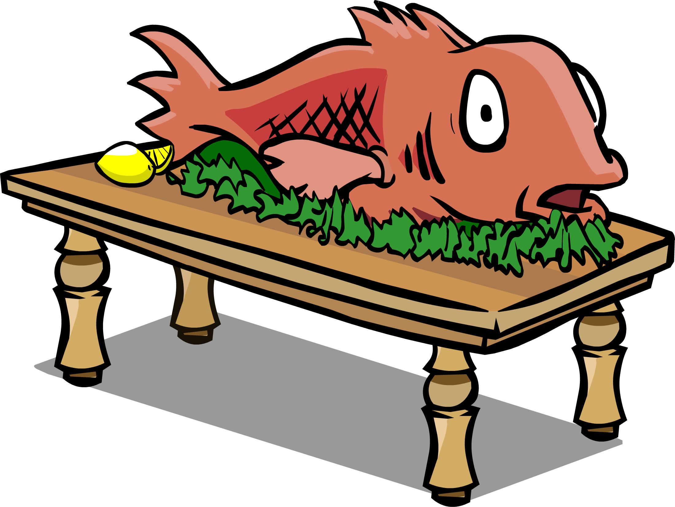 Fishon Table Clipart