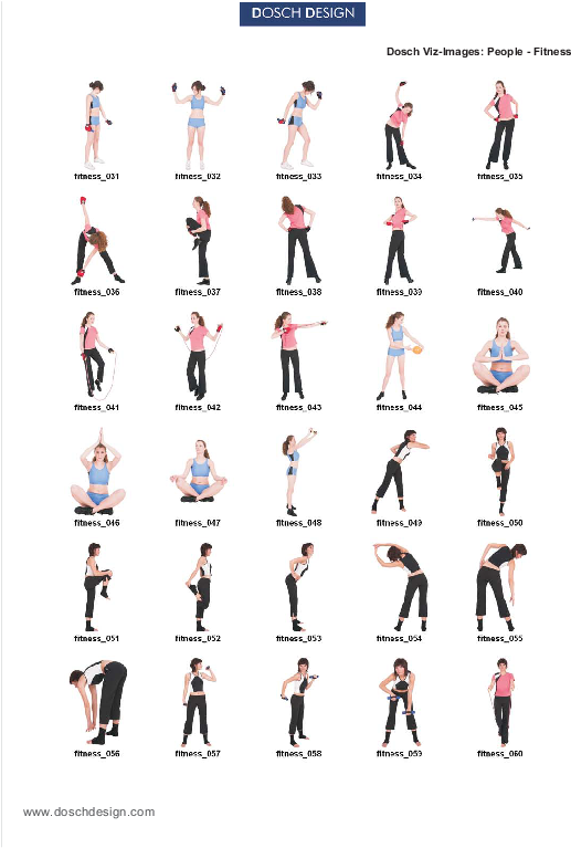 Fitness Exercise Vector Illustrations Collection