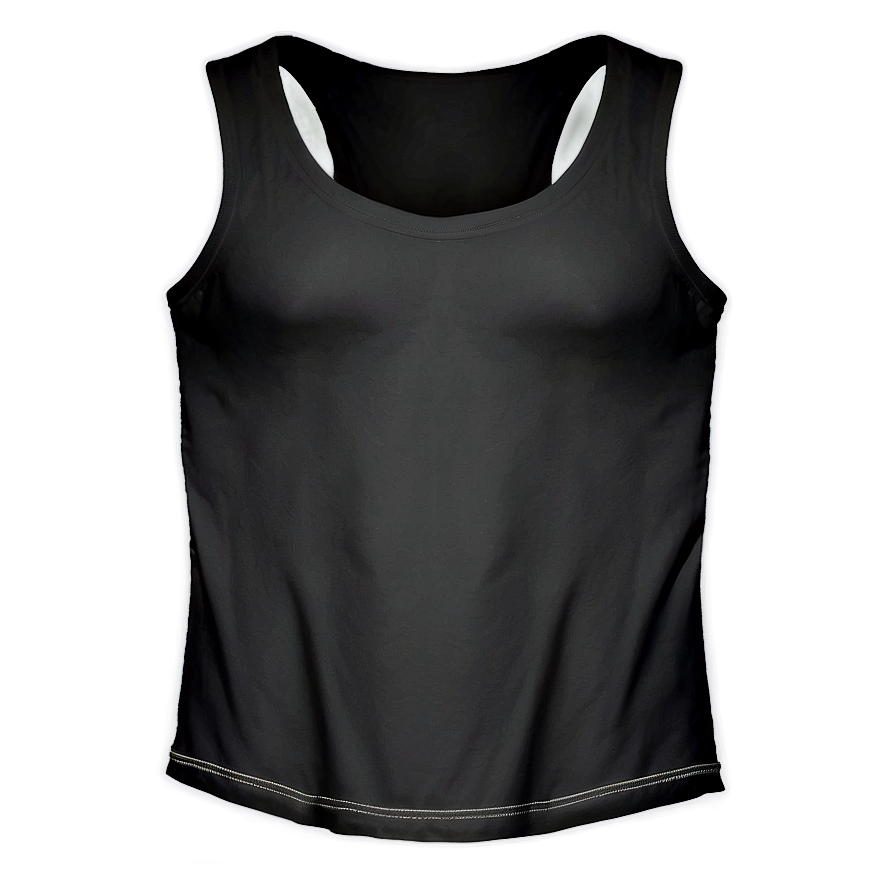 Fitted Black Tank Top Png 25