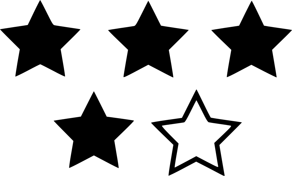 Five Black Stars Graphic