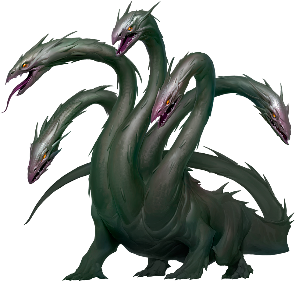 Five Headed Hydra Illustration