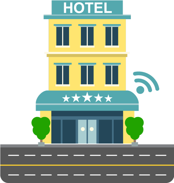 Five Star Hotel Facade Illustration