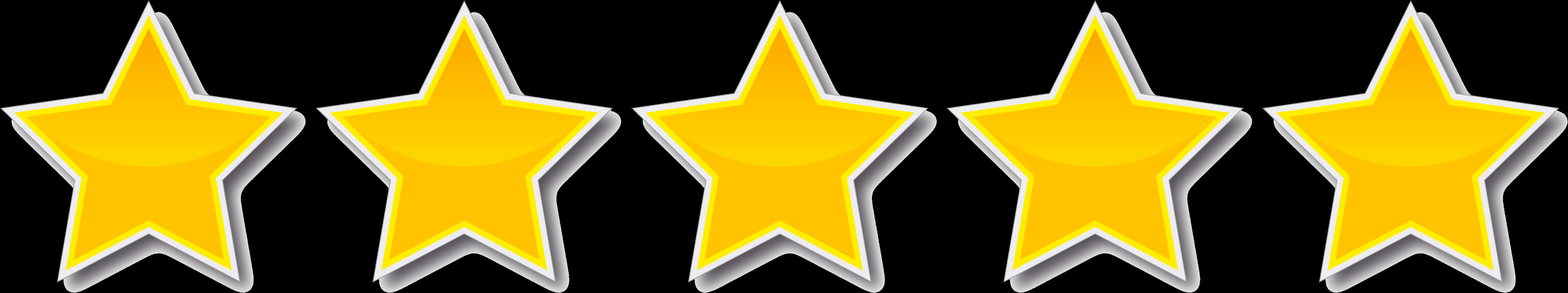 Five Star Rating Golden Graphic