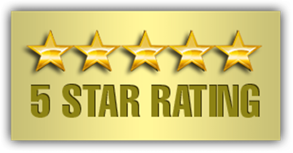 Five Star Rating Golden Graphic