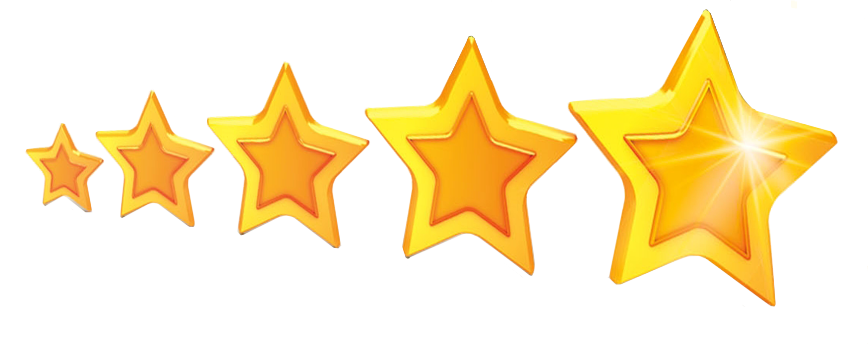 Five Star Rating Golden Stars