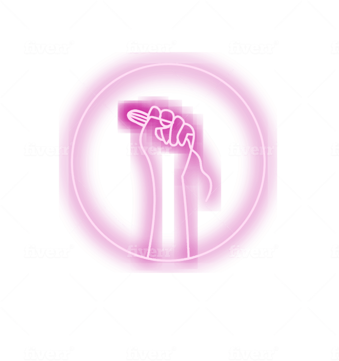 Fiverr Logowith Neon Power Fist