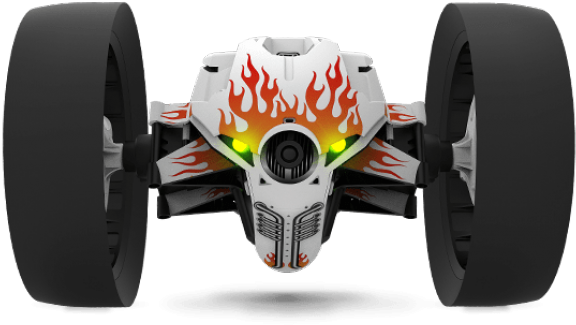 Flame Decorated Futuristic Vehicle