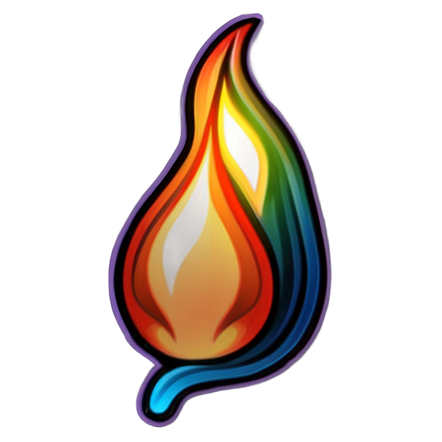 Flame Emoji Art Png 68