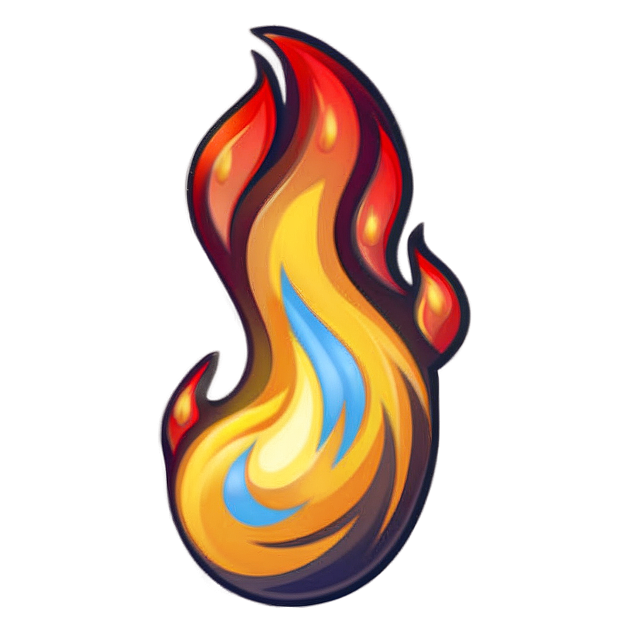 Flame Emoji Art Png 91