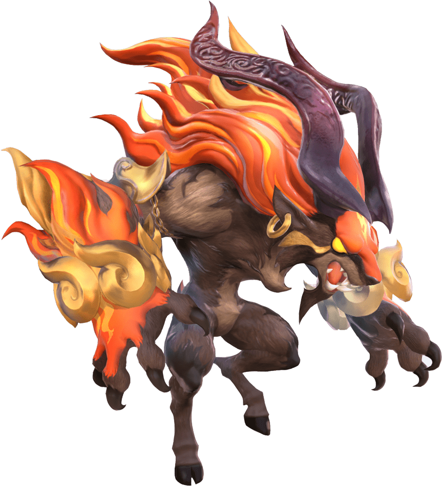 Flame Maned_ Mythical_ Beast