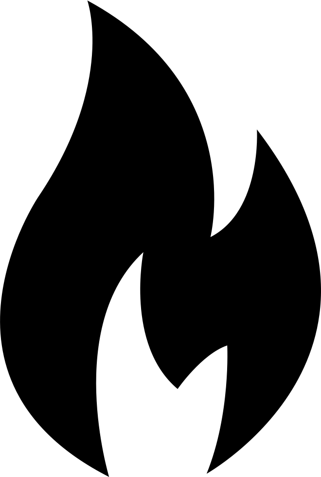 Flame Silhouette Icon