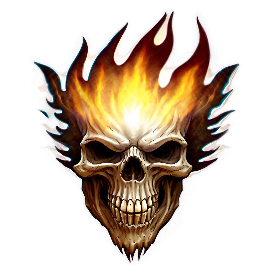 Flame Skull Png 05042024