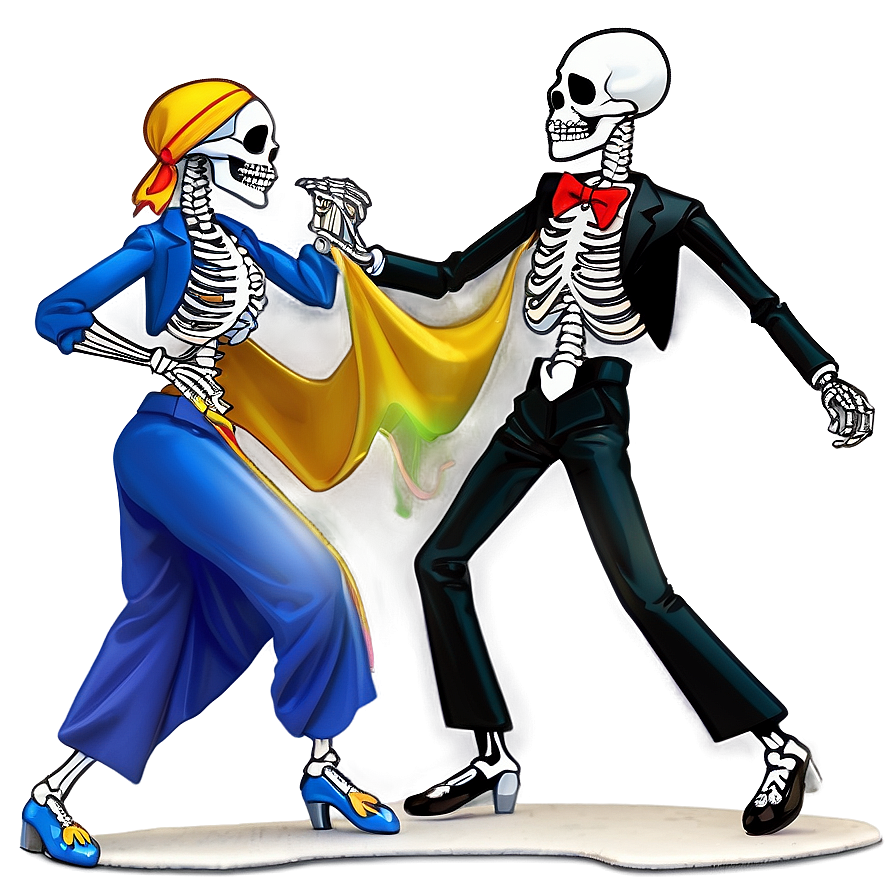 Flamenco Dancing Skeleton Png 06282024