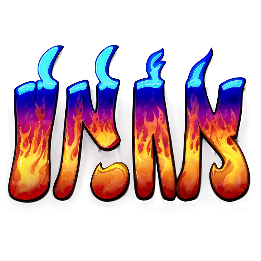 Flames Lettering Png 34