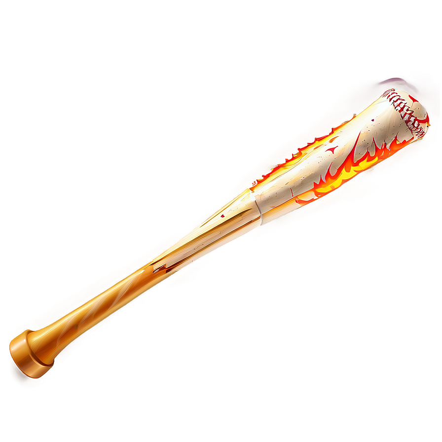 Flaming Baseball Bat Png 05242024