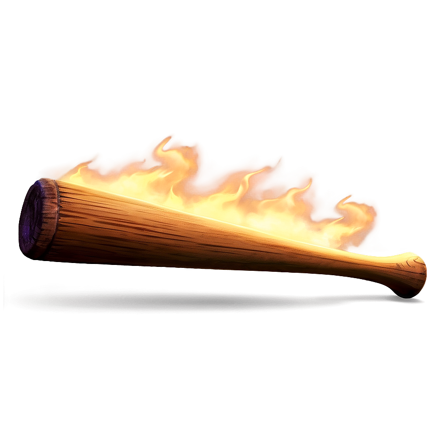 Flaming Baseball Bat Png Oik80