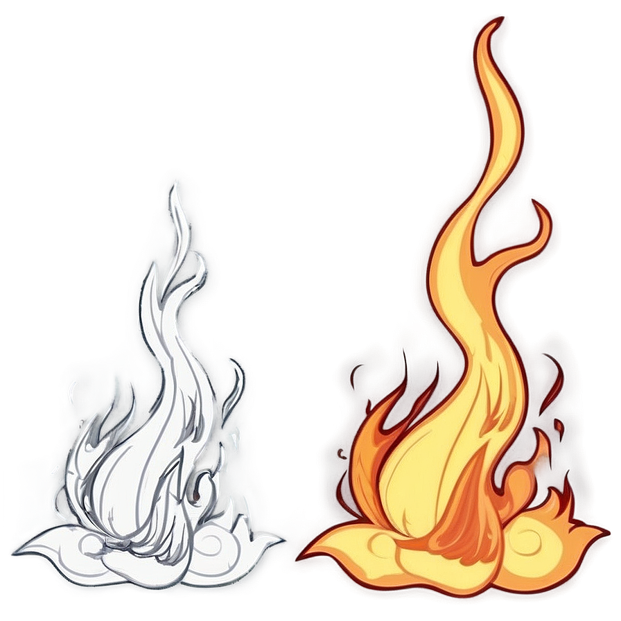 Flaming Cartoon Drawing Png Luy