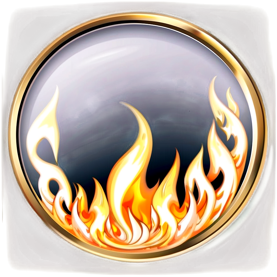 Flaming Circle Emblem Png 06272024