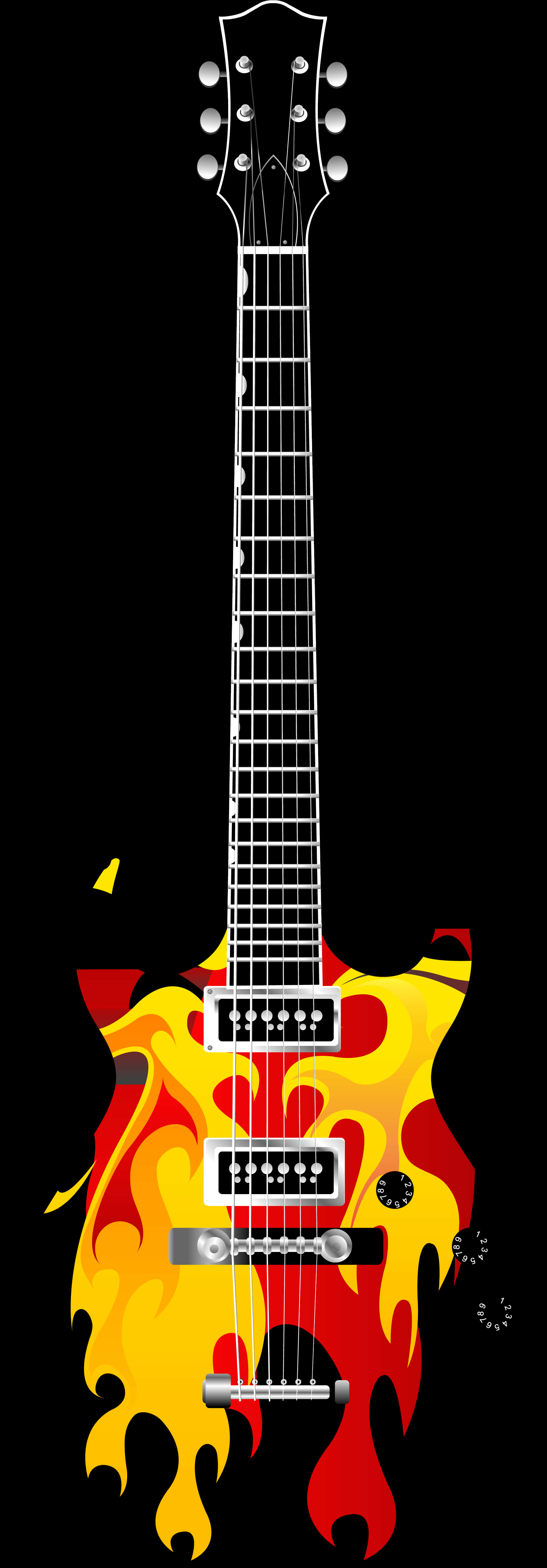 Flaming Guitar Graphic