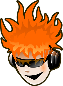 Flaming Hair Character Avatar