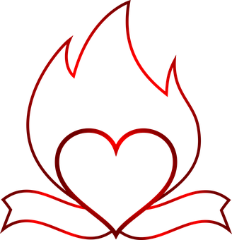 Flaming Heart Graphic