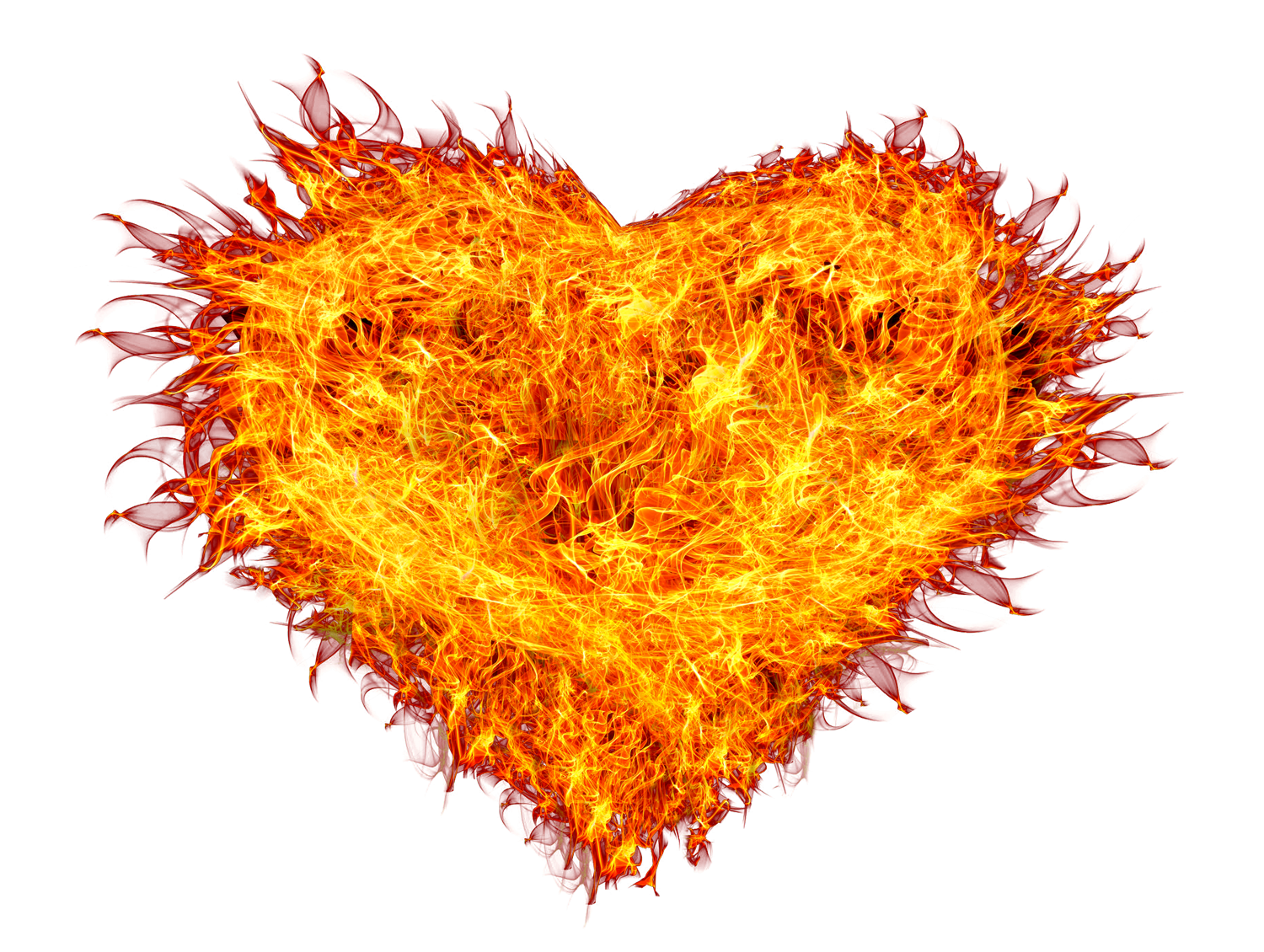 Flaming Heart Illustration