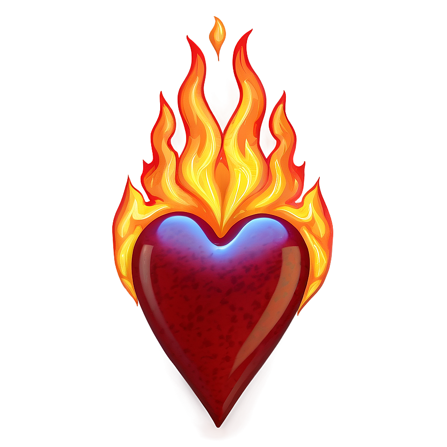 Flaming Heart Transparent Png Sxo